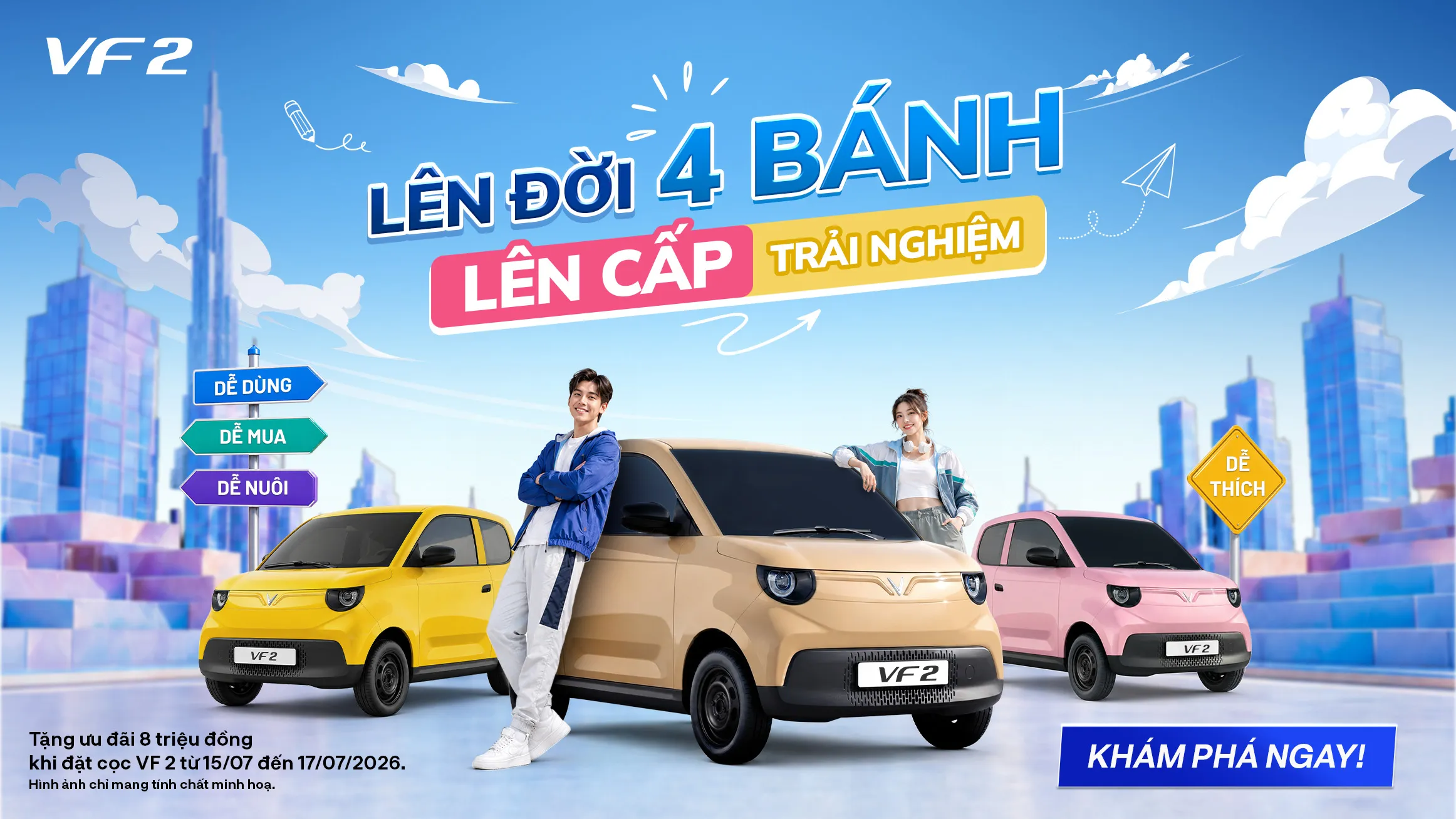 VF2 - Lên đời 4 bánh lên cấp trải nghiệm